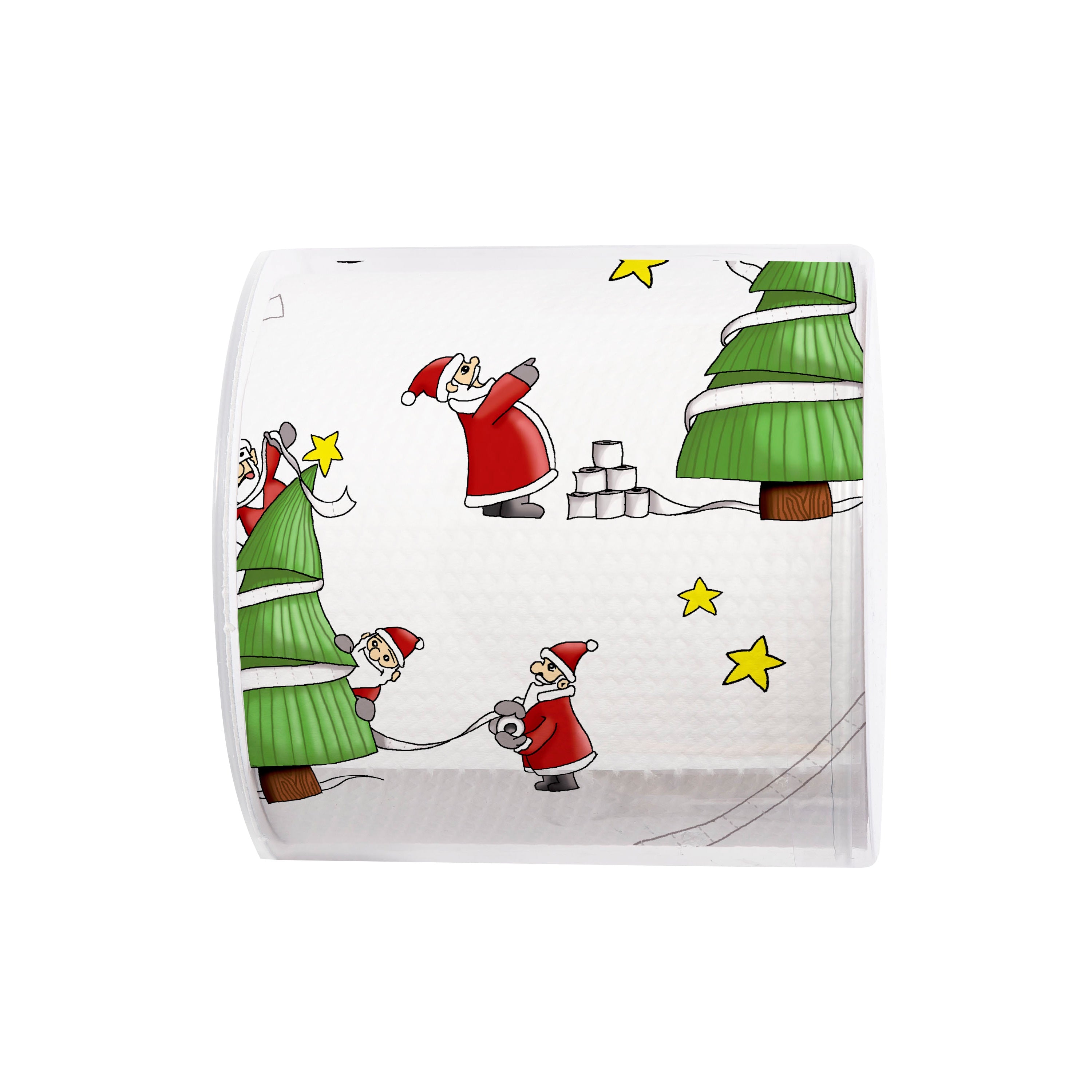 Christmas Toilet Paper Santa Busy