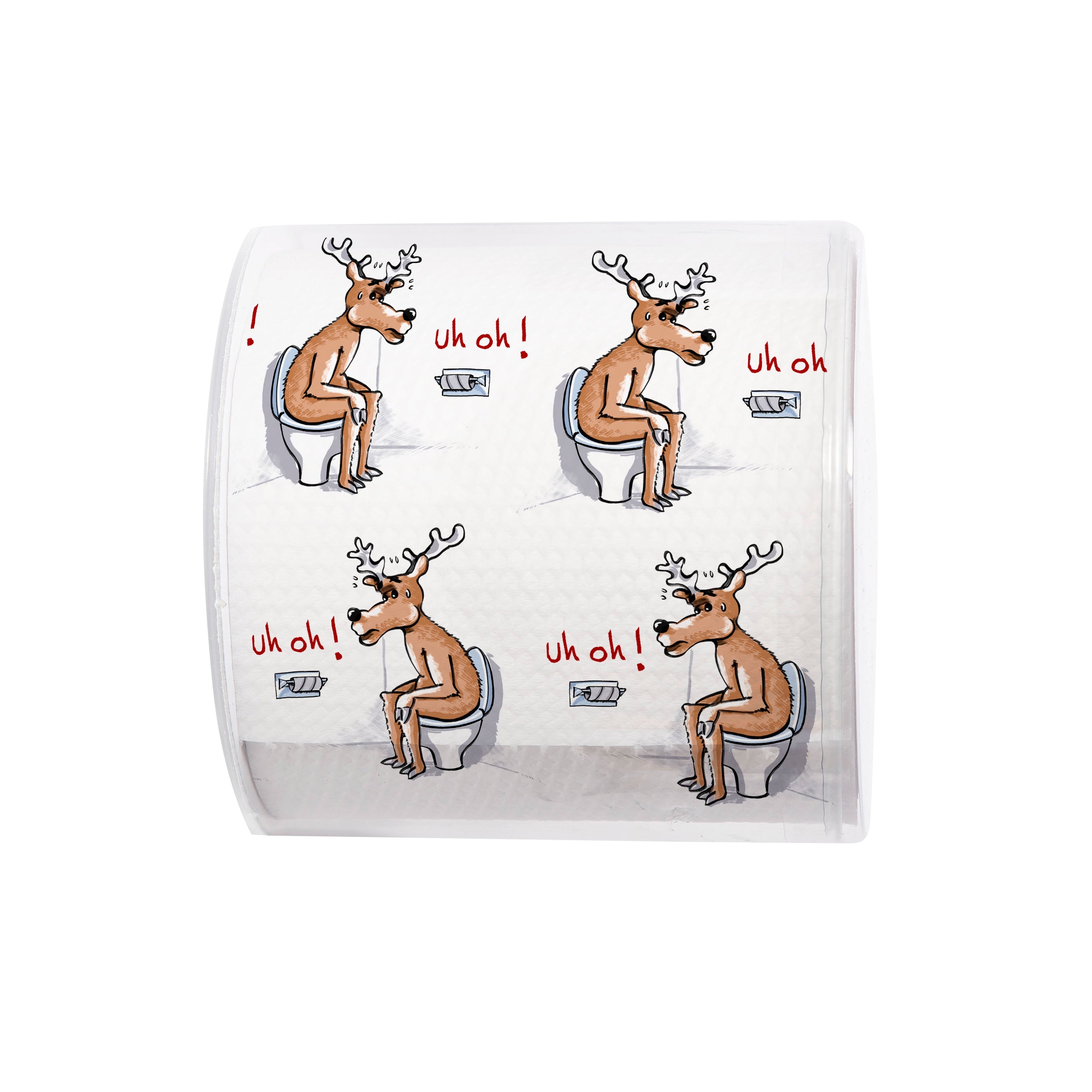 Christmas Toilet Paper Elk Uh Oh