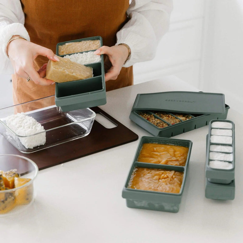 2 Portion Silicone Freezer Tray Eucalyptus-Seed & Sprout
