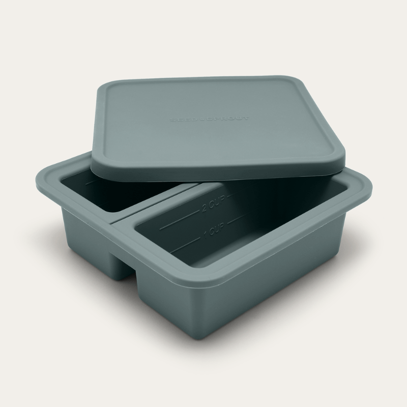 2 Portion Silicone Freezer Tray Eucalyptus - Seed & Sprout
