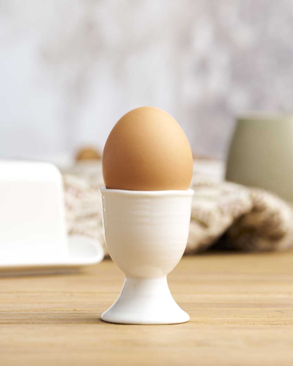 At Home White Egg Cup