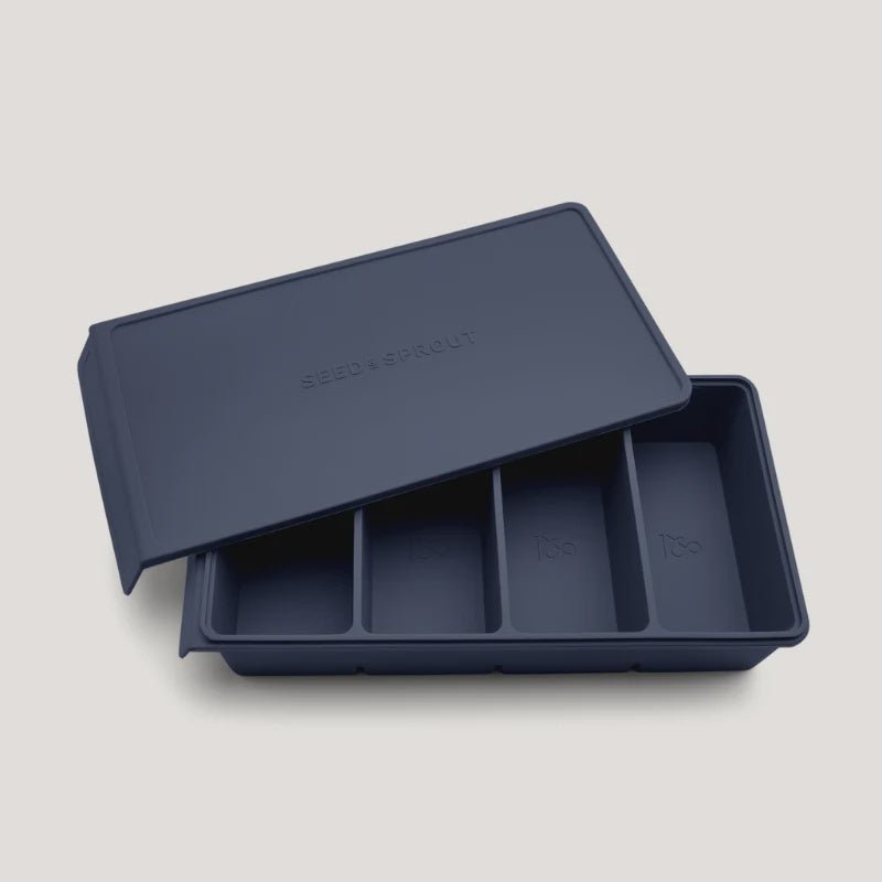 4 Portion Silicone Freezer Tray Blueberry-Seed & Sprout