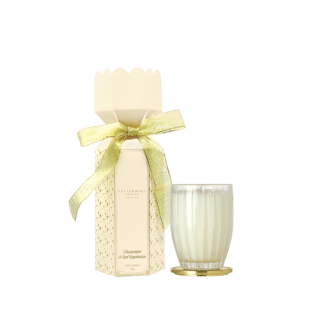 Champagne & Raspberries Mini Candle Bon Bon