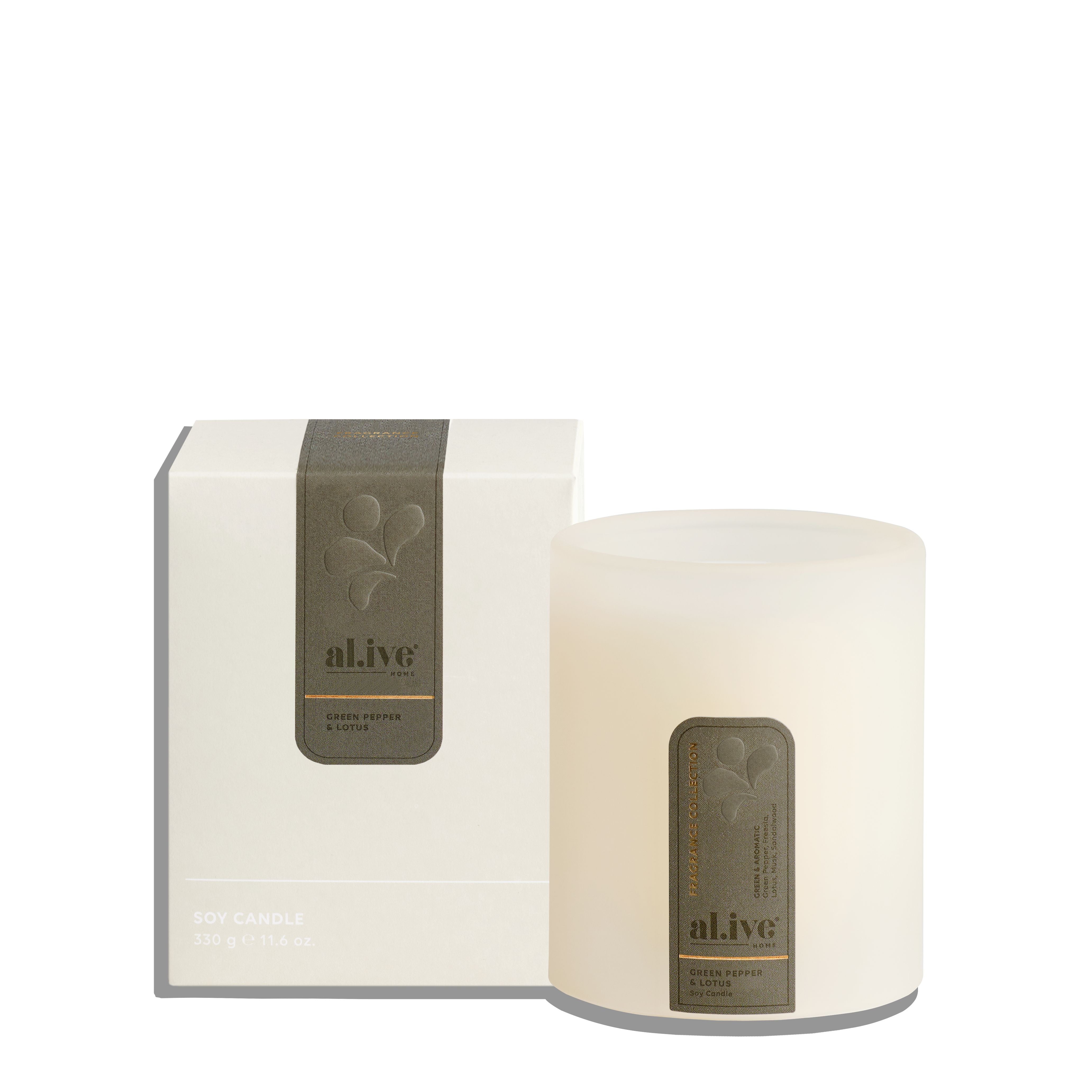 Alive Body Soy Candle | Green Pepper & Lotus