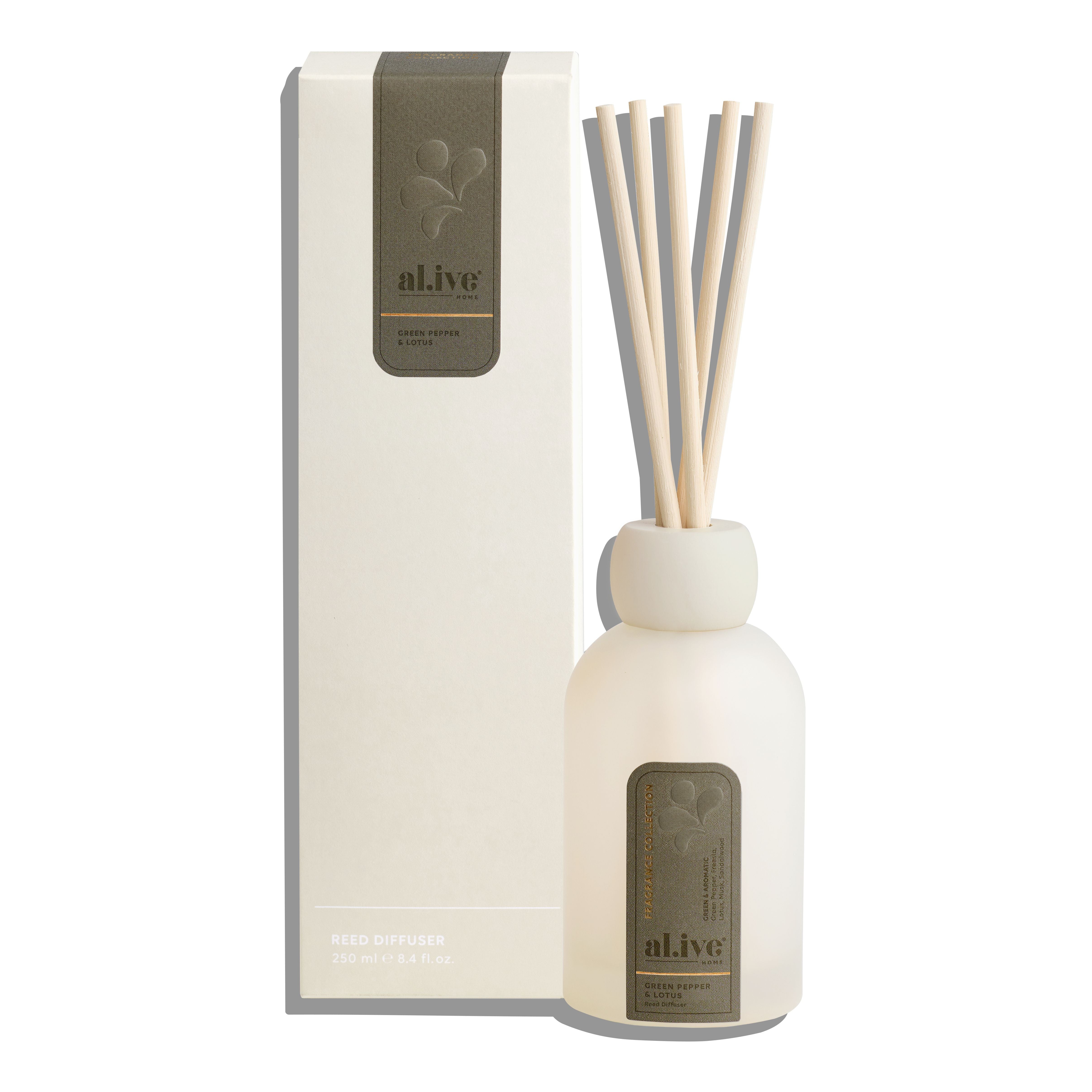 Alive Body Reed Diffuser | Green Pepper & Lotus