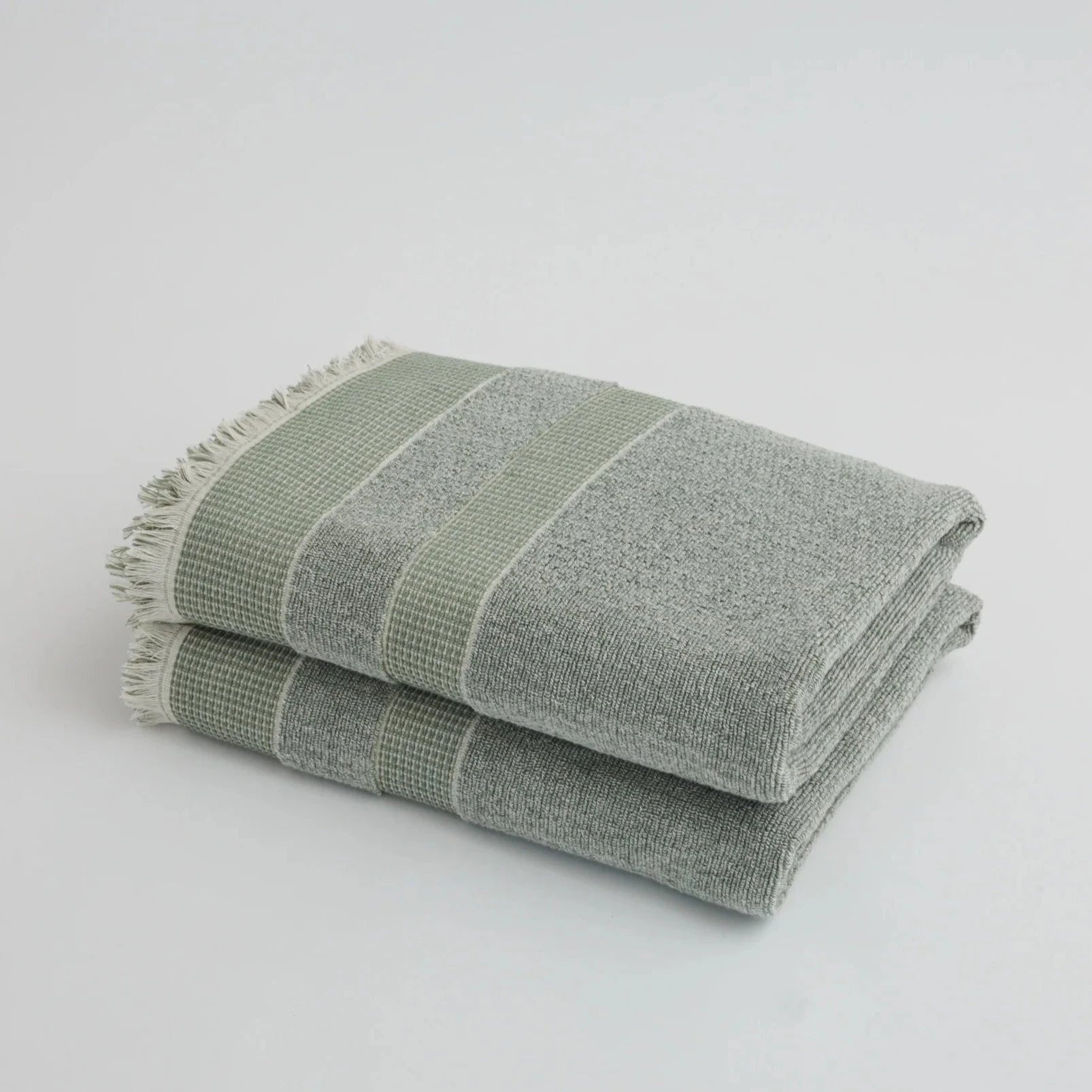 Green Marle Rev. Waffle Towel