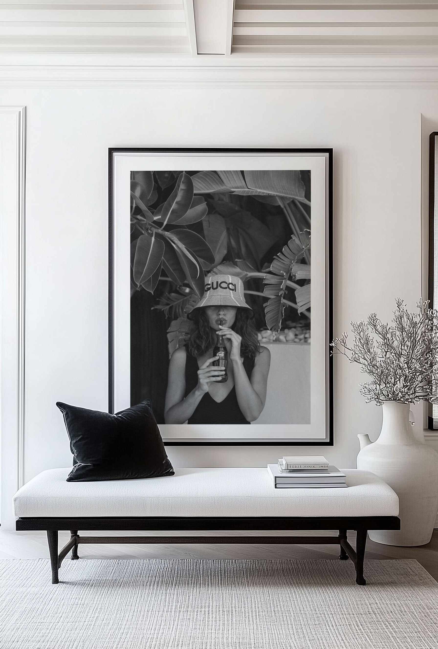 Gucci Cola Black & White Print Artwork