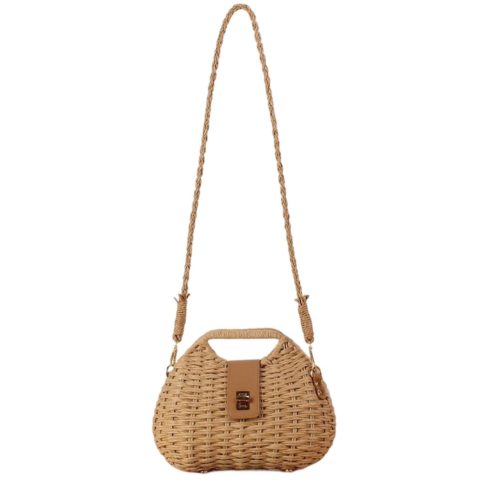 Kirsten Straw Shoulder Bag Golden