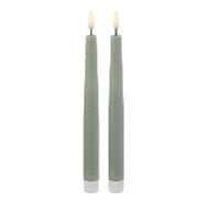 LED Flickering Taper Candle S/2