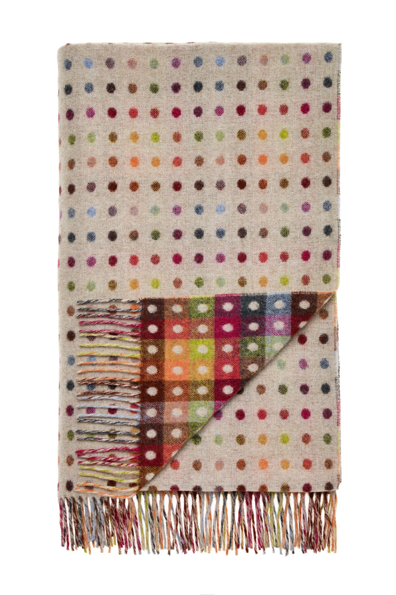 Bronte Multi Spot Throw Beige/Multi