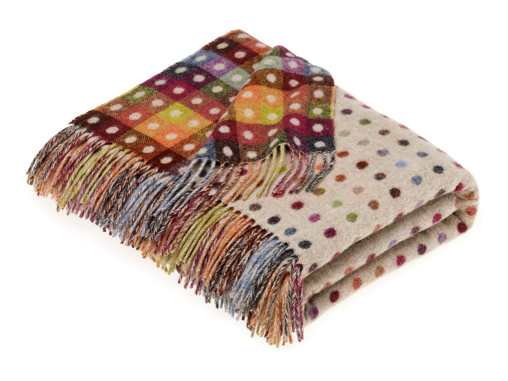 Bronte Multi Spot Throw Beige/Multi