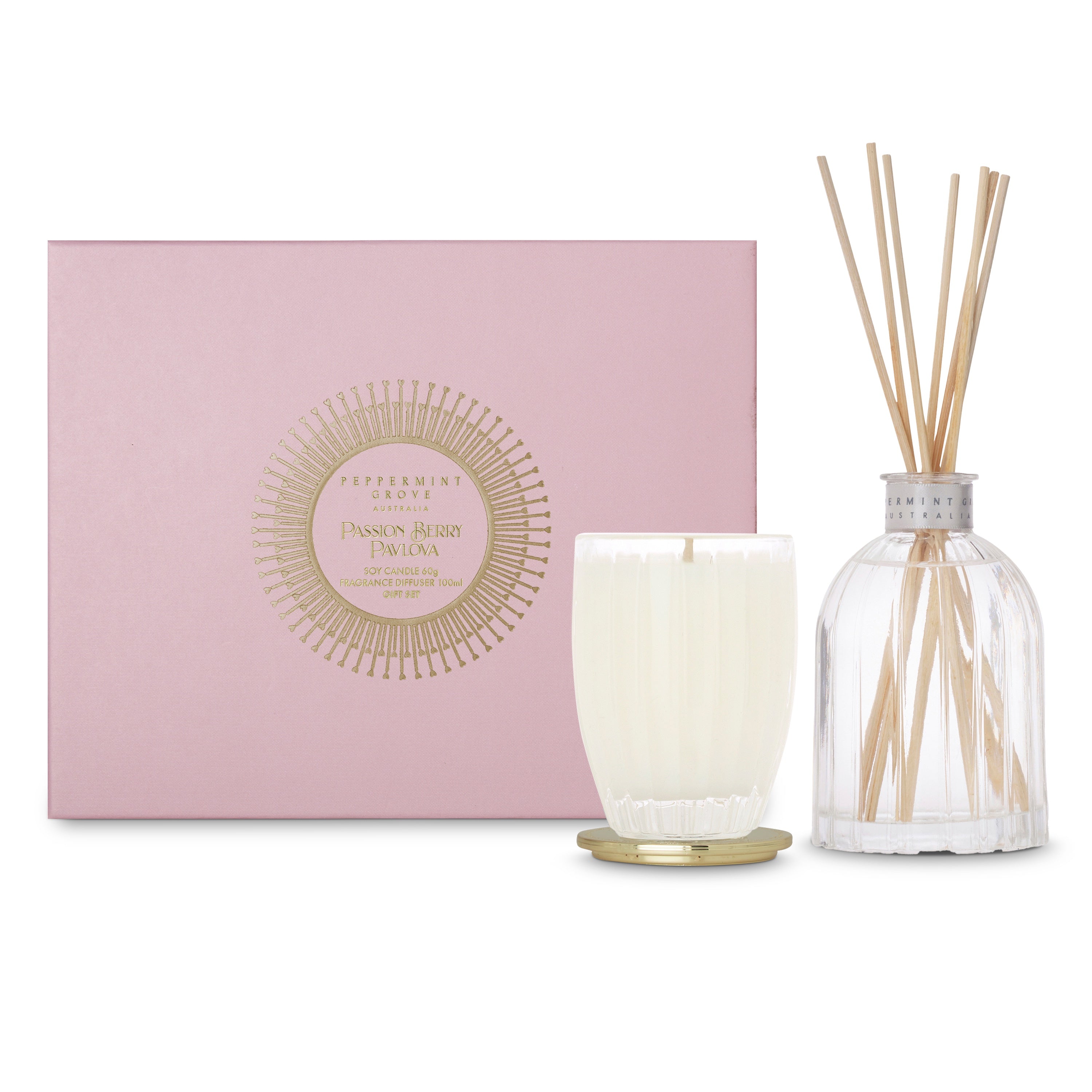 Passion Berry Pavlova Mini Candle & Diffuser Set