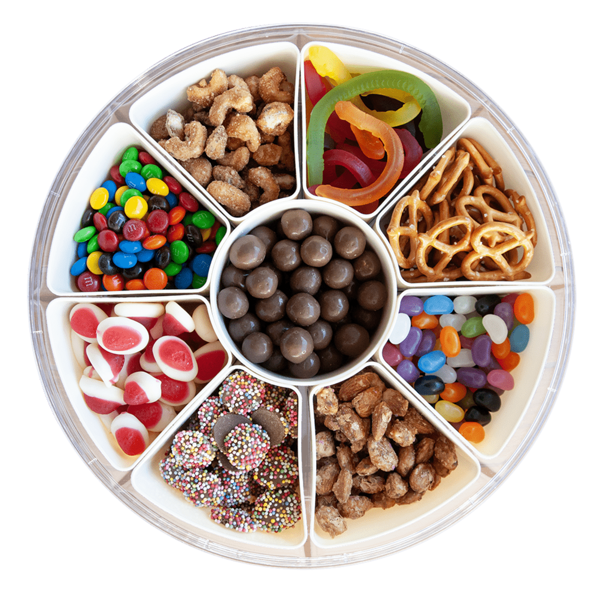 Pizzazz Round 9 Compartment Grazing Box Cream