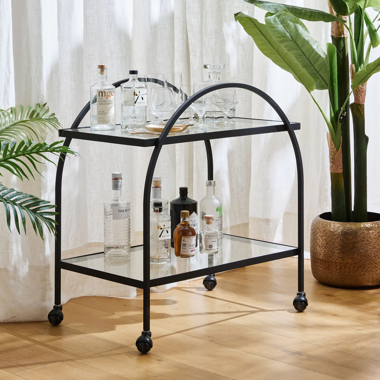 Ponte Black Drinks Cart