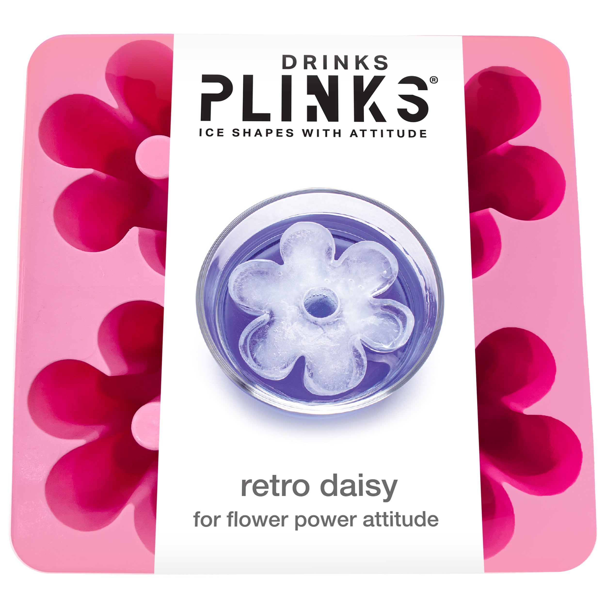 Retro Daisy Pink Silicone Tray