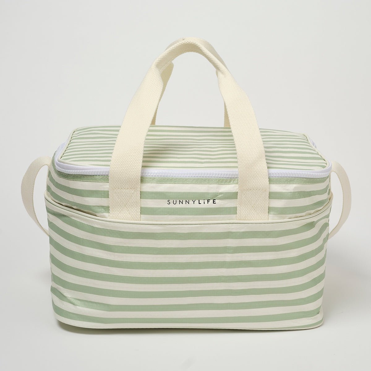 Light Cooler Bag Sea Sage Stripe