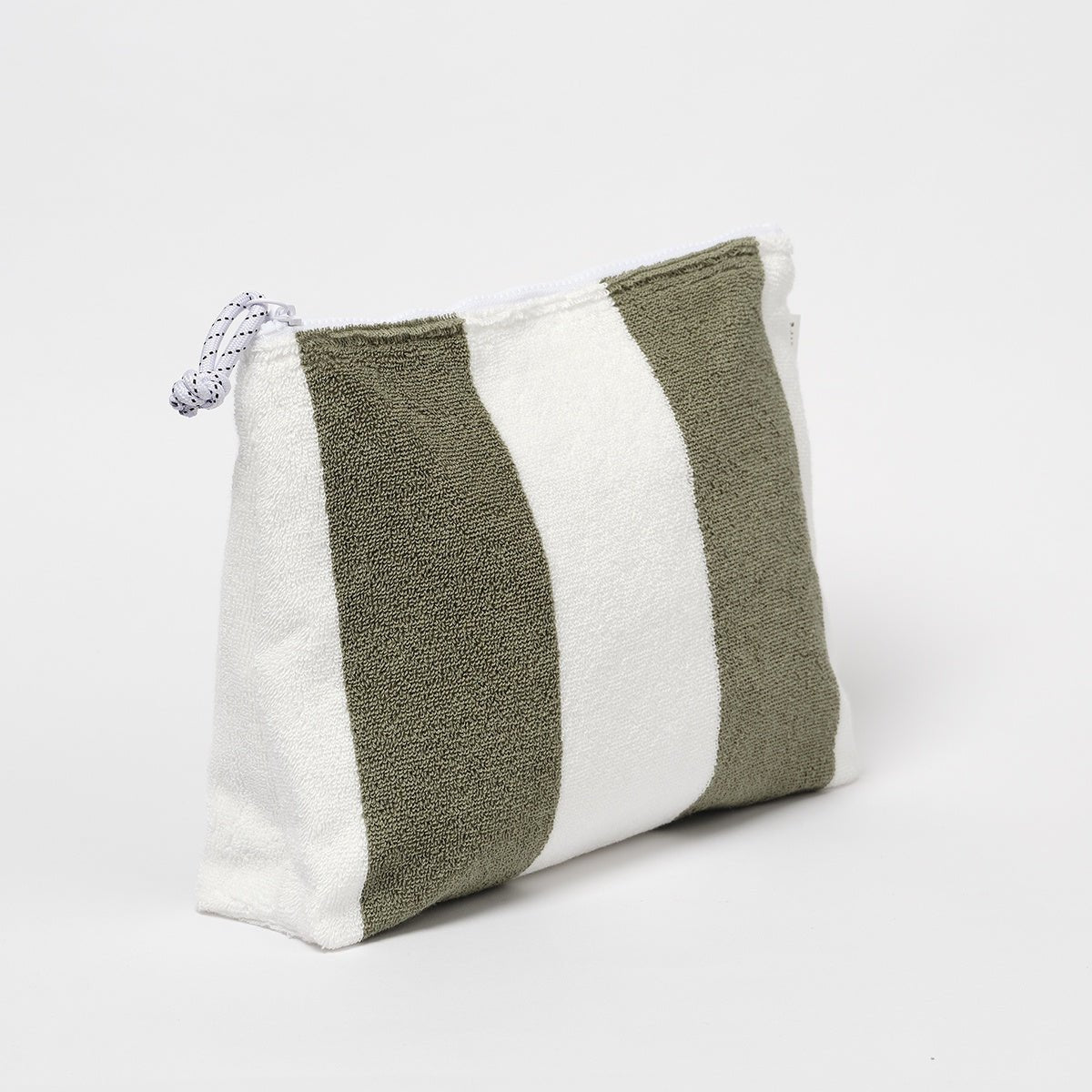 Terry Beach Pouch The Vacay Olive Stripe