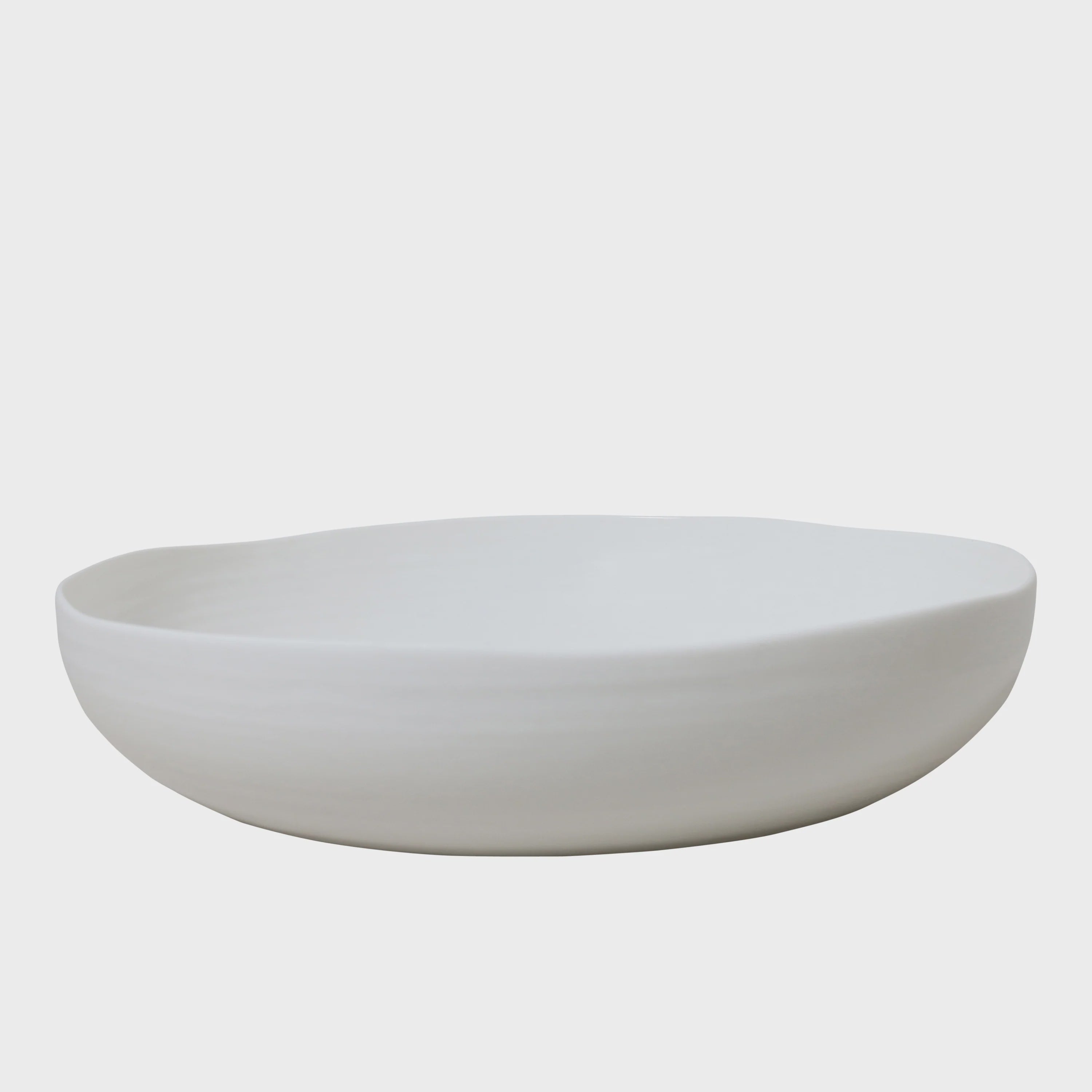 At Home White Shallow Bowl 24cm