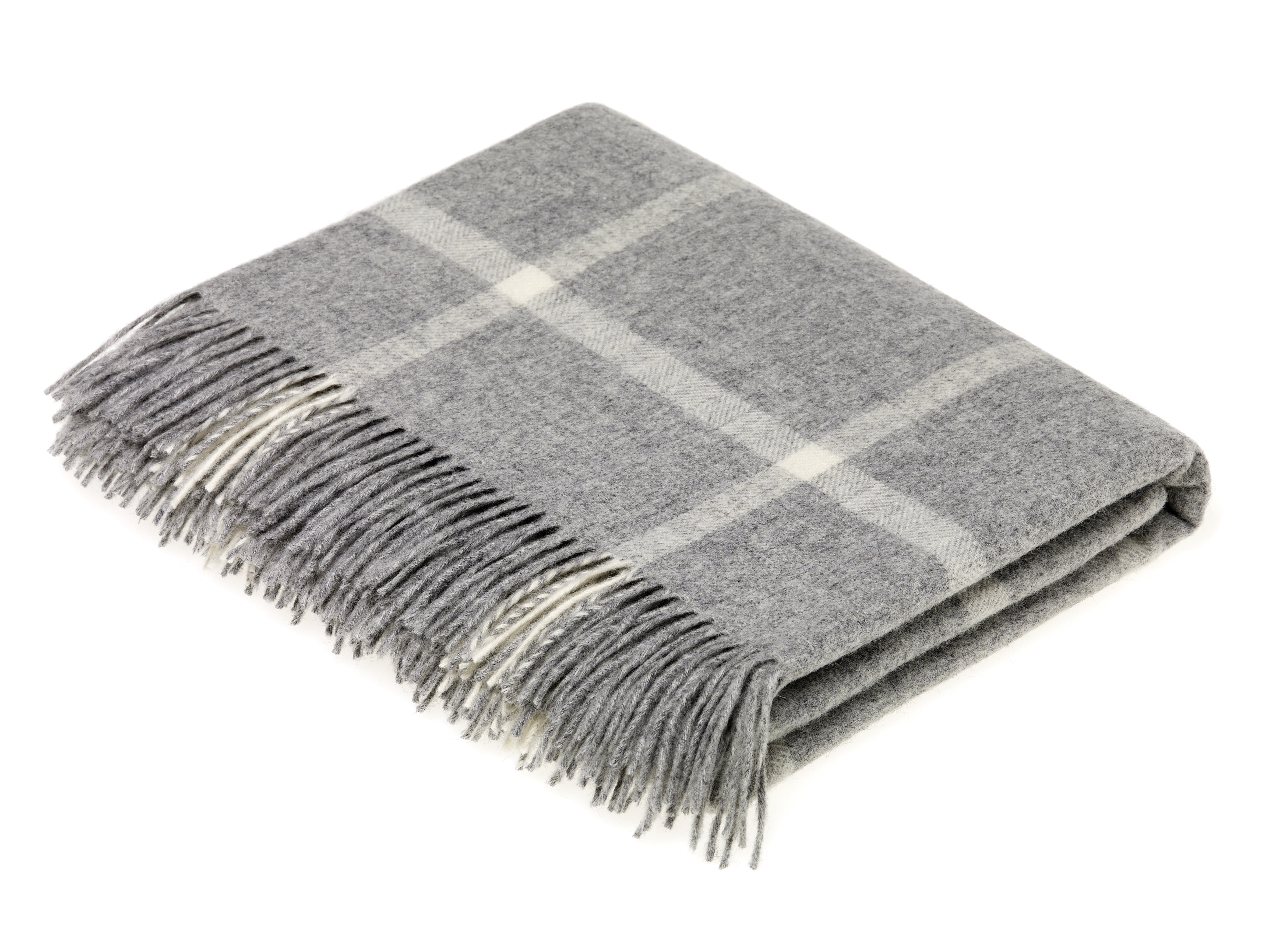 Bronte Windowpane Throw Grey