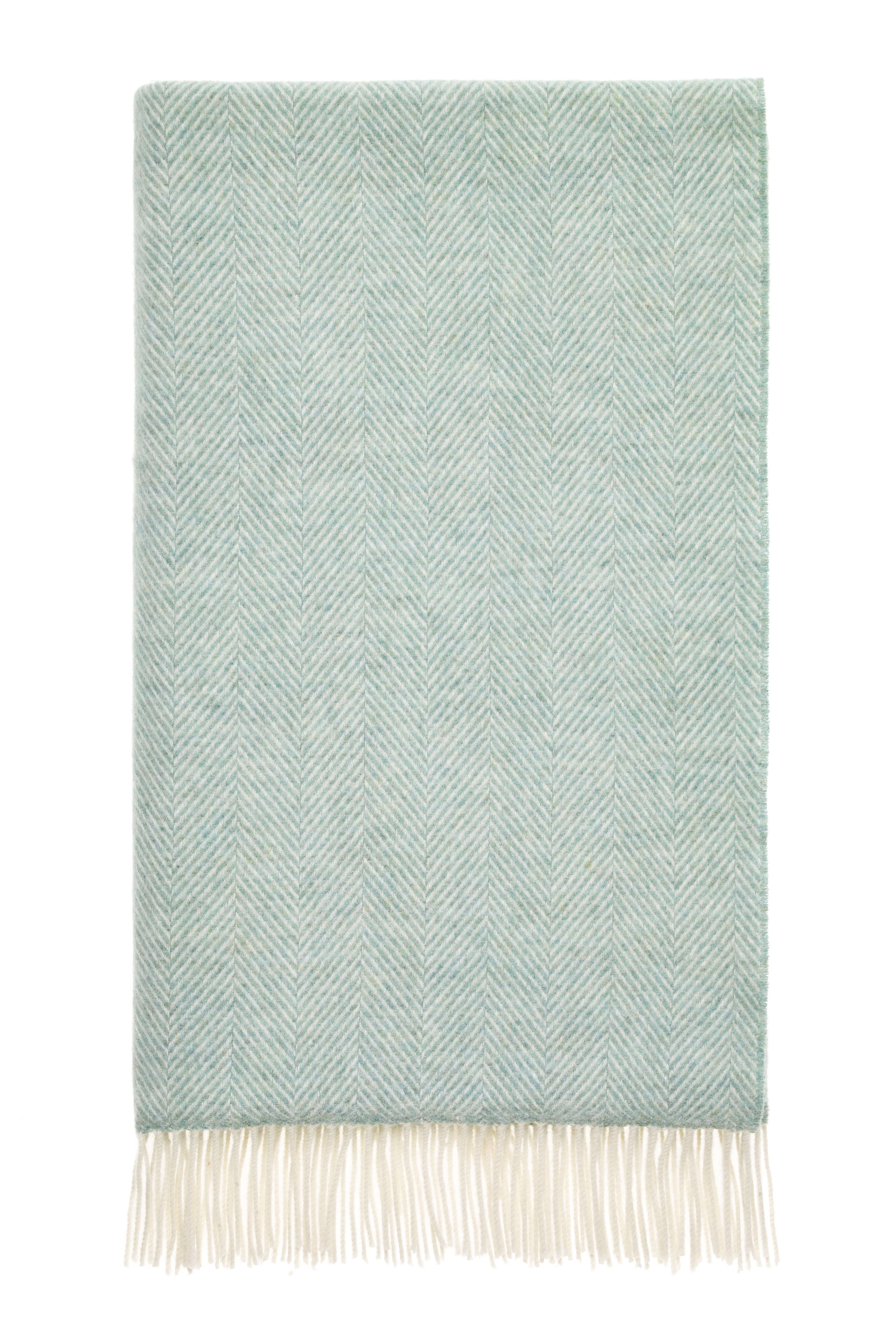 Bronte Herringbone Throw Eucalyptus