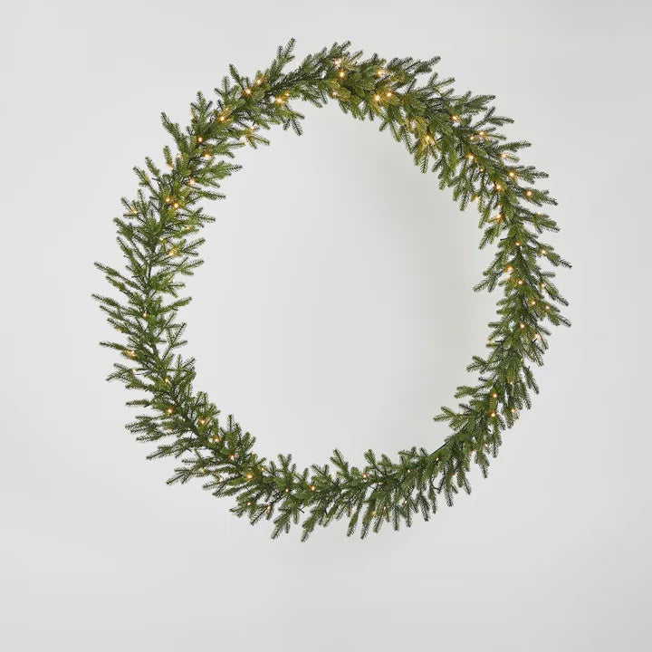 Classic Green Wreath 90cm LED