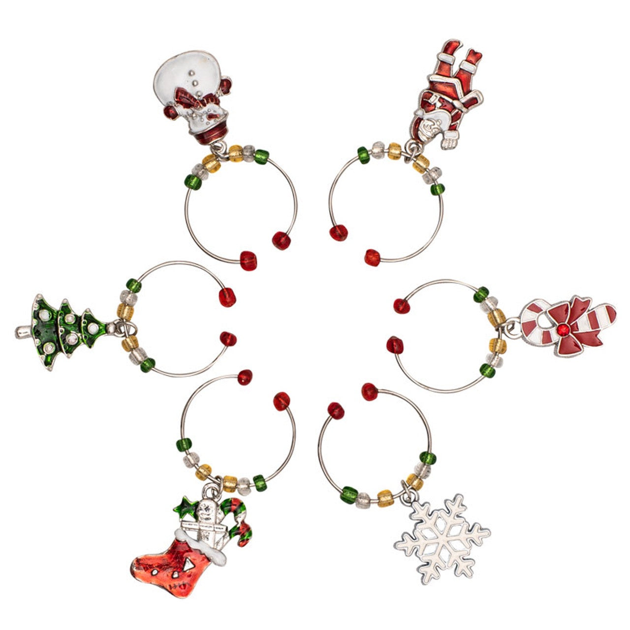 Avanti Wine Charms - Xmas S/6