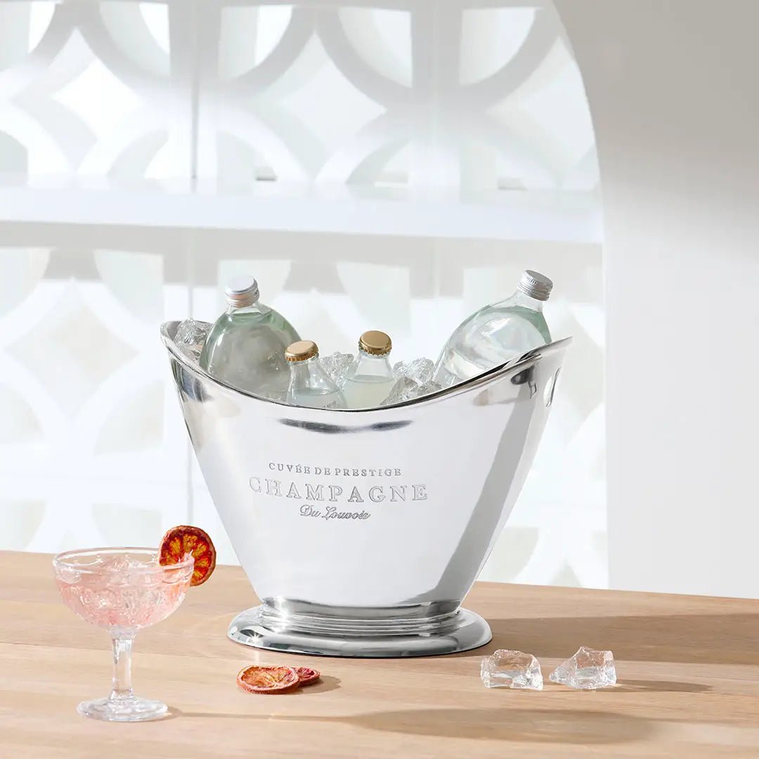Aluminium Oval Champagne Tub 36cm-Flair Gifts