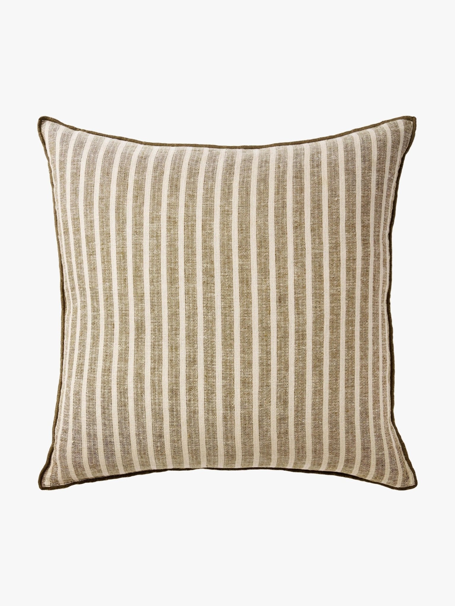 Ava Stripe Khaki Large Cushion-L & M Home
