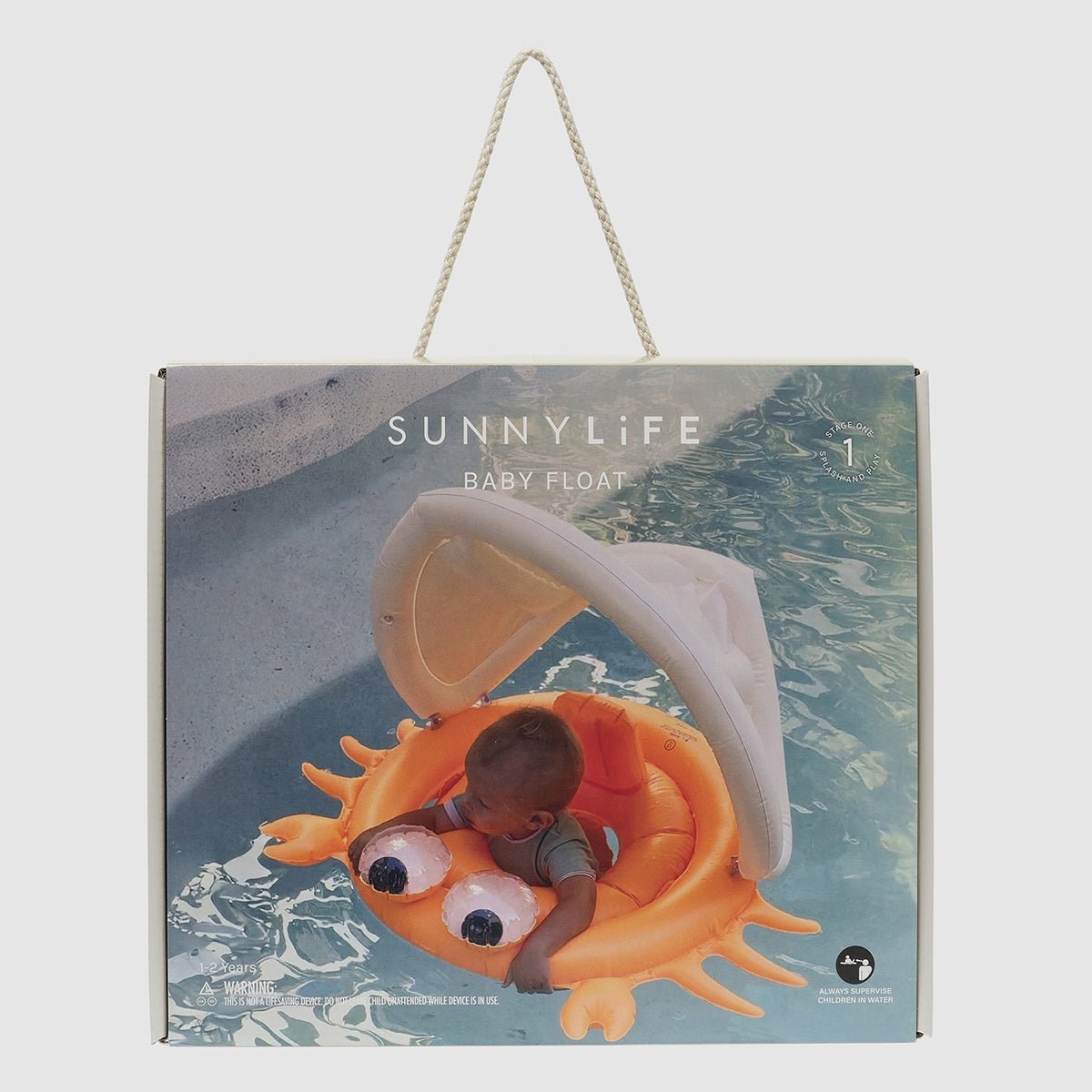Baby Float Sonny the Sea Creature Neon Orange