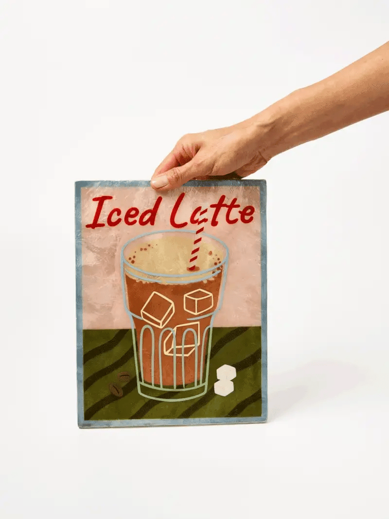 Barista Wall Art Iced Latte-Jones & Co