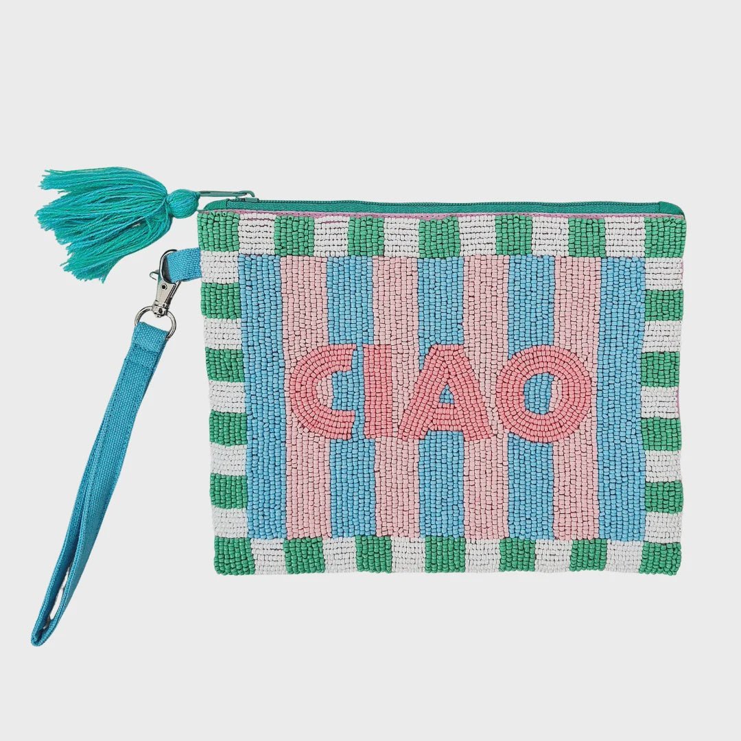 Beaded Clutch Ciao Blue/Green-Zoda