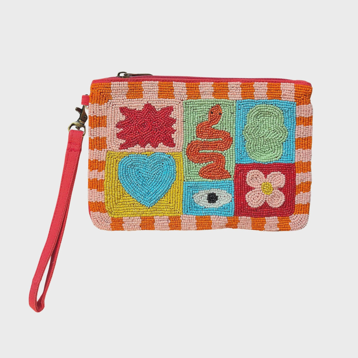 Beaded Clutch with Wristlet-Zoda