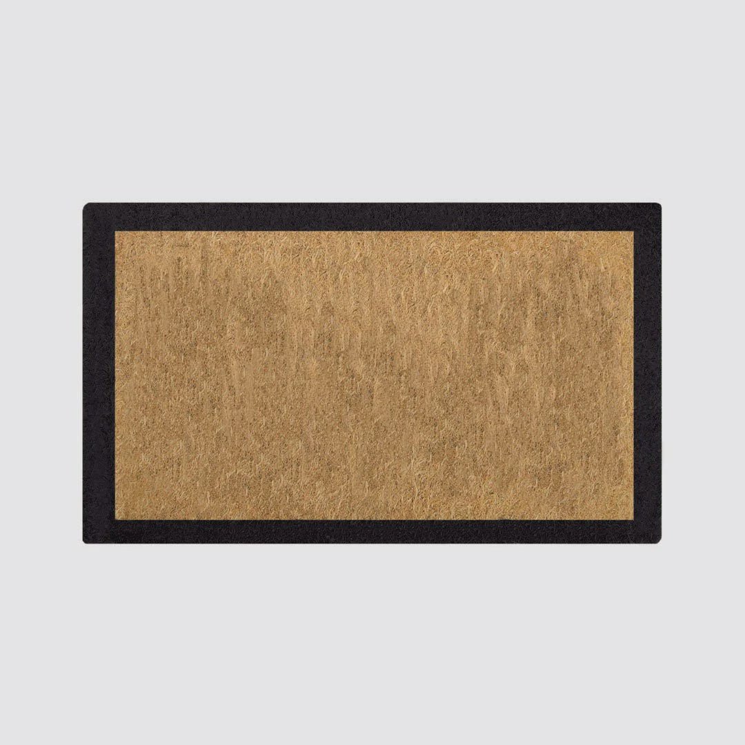 Black Border Doormat 66x90cm - Doormat Design