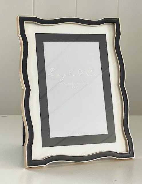 Black Enamel Edge Photo Frame - Flair Gifts