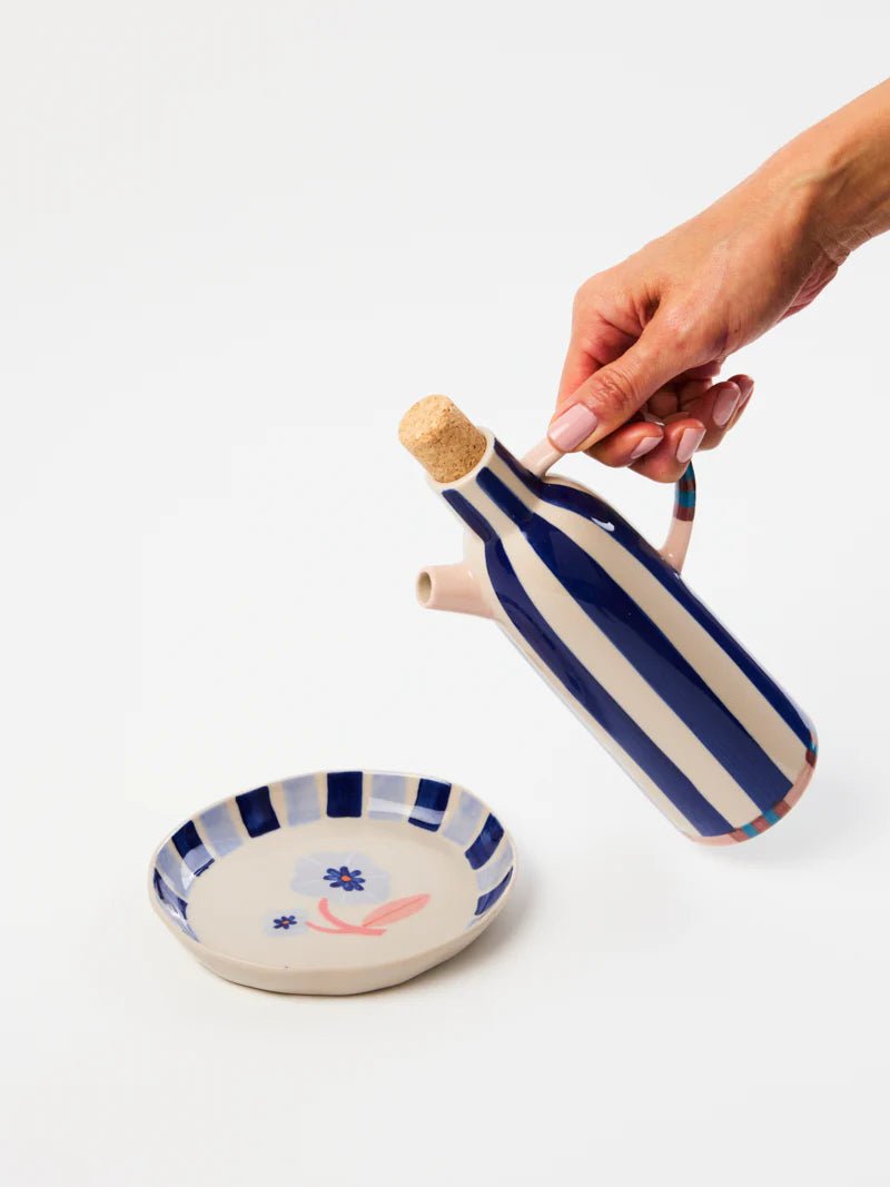Bloomie Blue Oil Pourer-Jones & Co