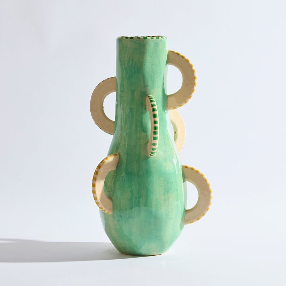 Cabana Tall Vase Aqua - KAS Australia