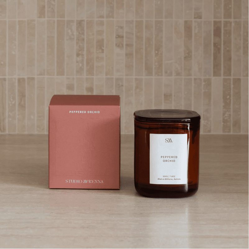 Candle Peppered Orchid 250g-Studio McKenna