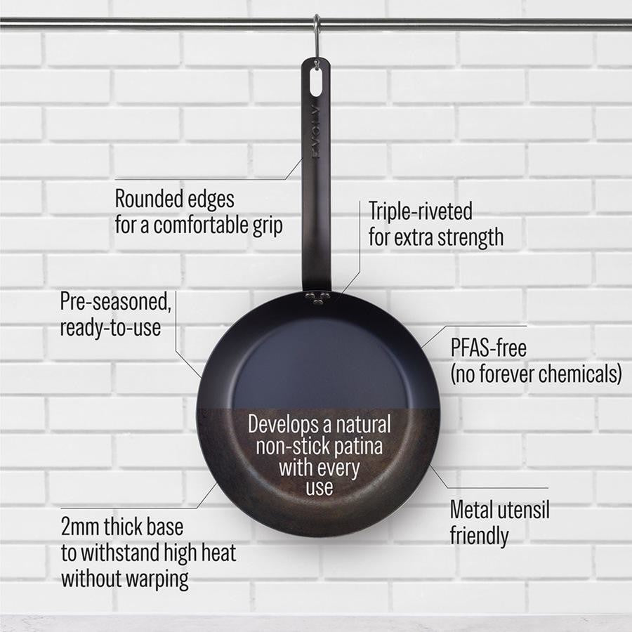 Carbon Steel Fry Pan Pre - Seasoned - Donaldson