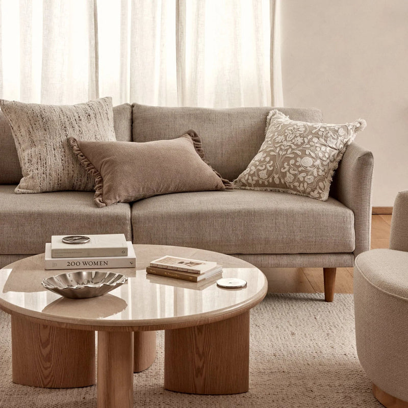 Carlyle Brown Marble Coffee Table-Madras Link
