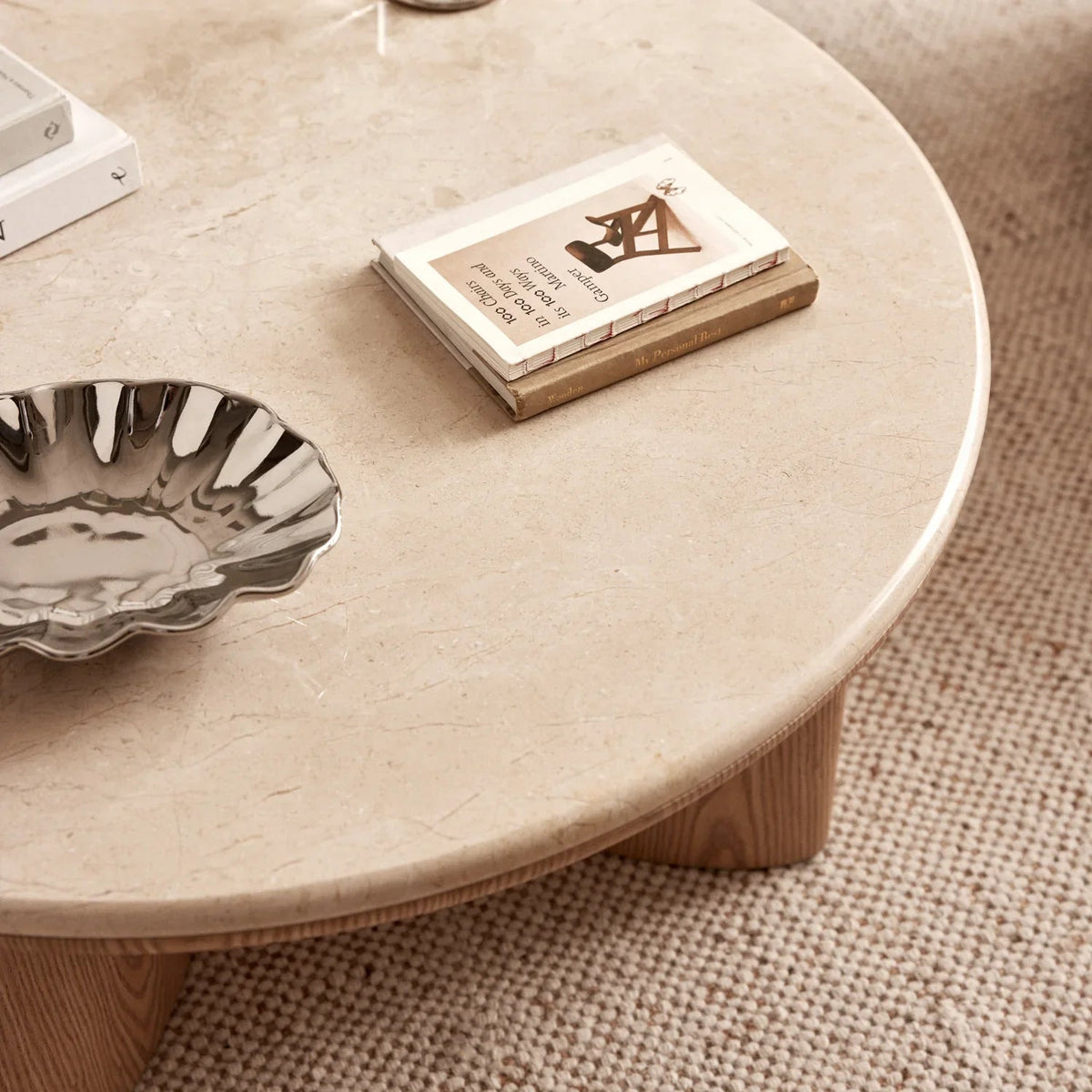 Carlyle Brown Marble Coffee Table-Madras Link