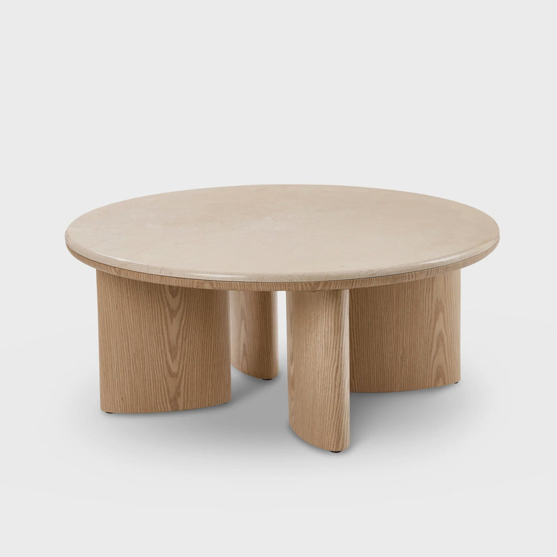 Carlyle Brown Marble Coffee Table-Madras Link
