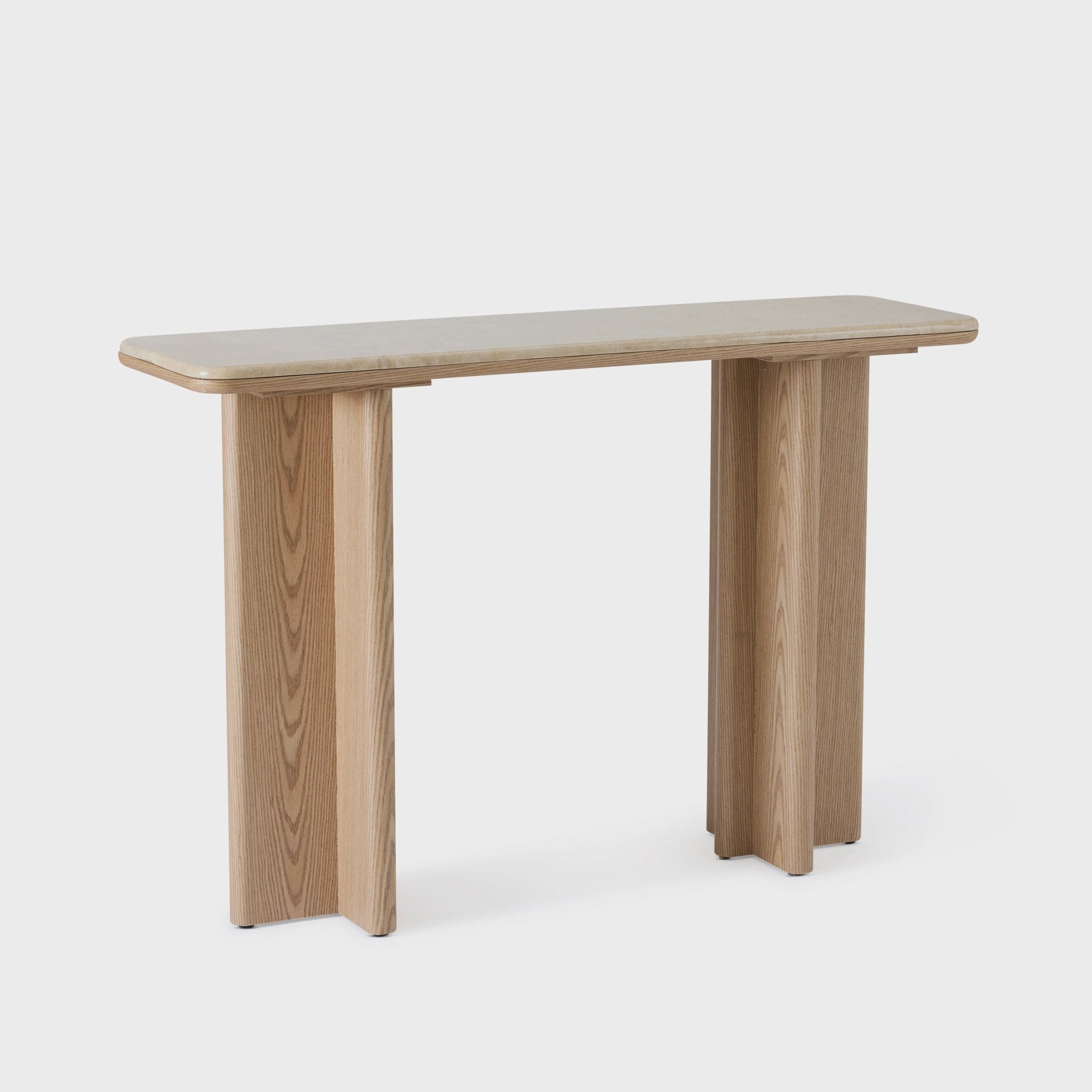 Carlyle Brown Marble Oak Console-Madras Link