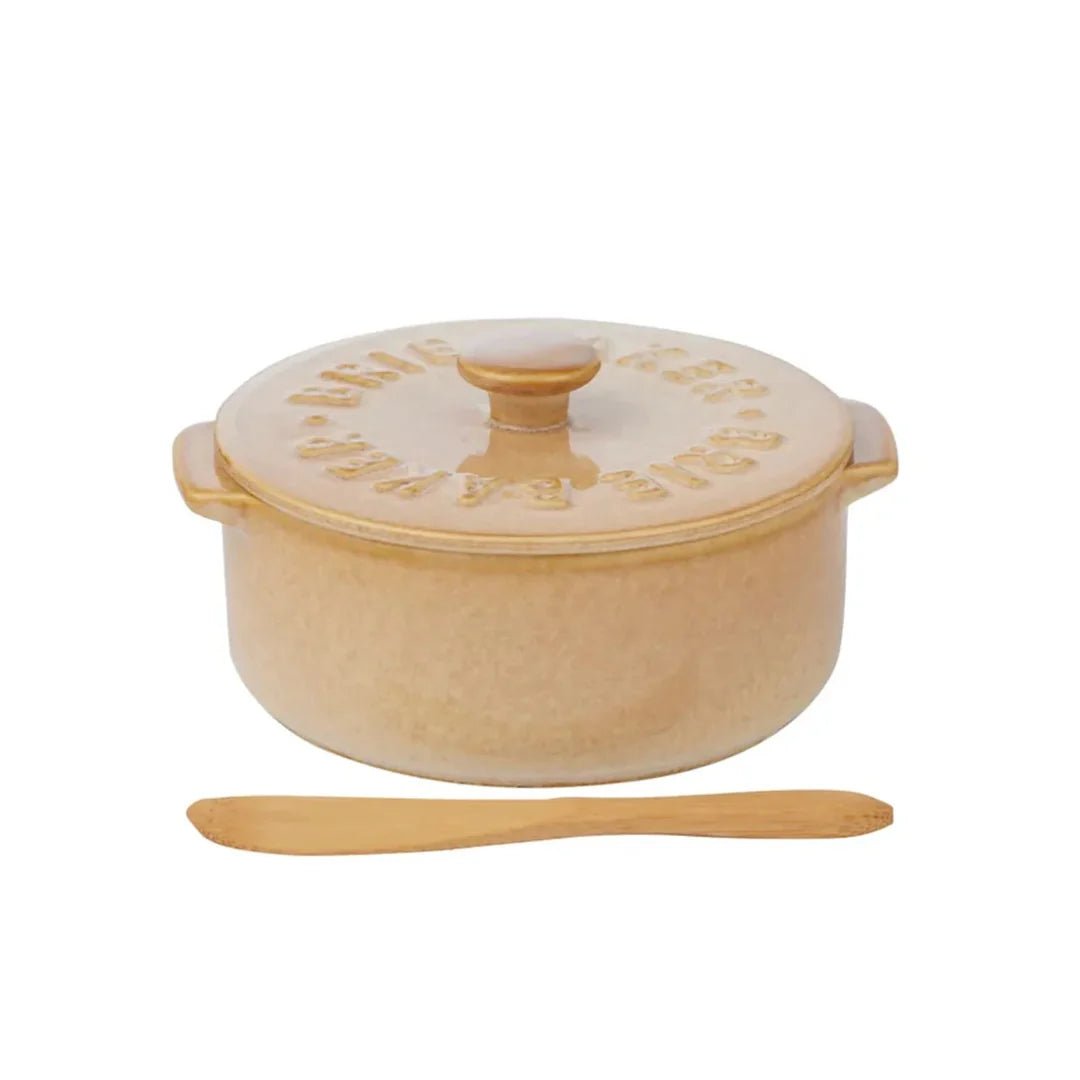 Ceramic Brie Baker Natural-Home Basics & Design