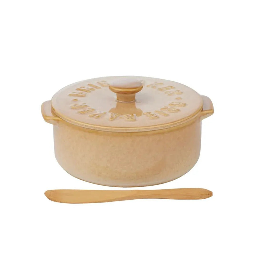 Ceramic Brie Baker Natural-Home Basics & Design
