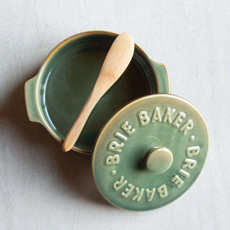 Ceramic Brie Baker Olive-Home Basics & Design