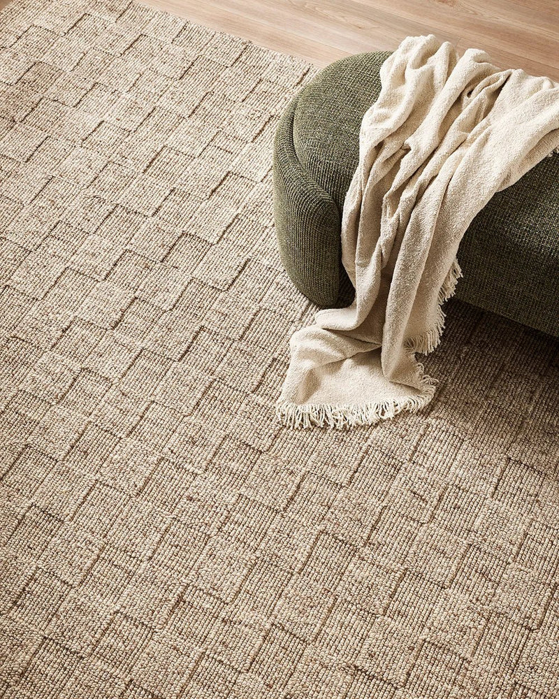 Checker Floor Rug Beige-Furtex