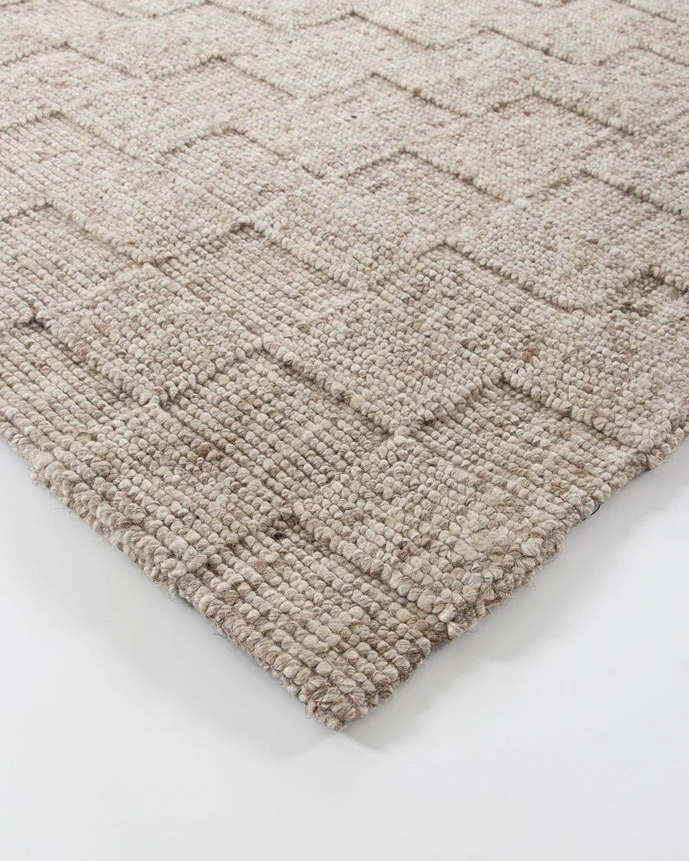 Checker Floor Rug Beige-Furtex