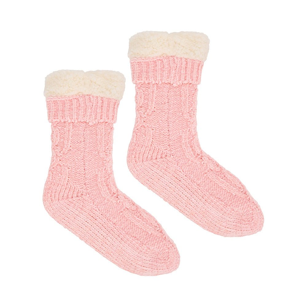 Chenille Lounge Sherpa Socks - Annabel Trends