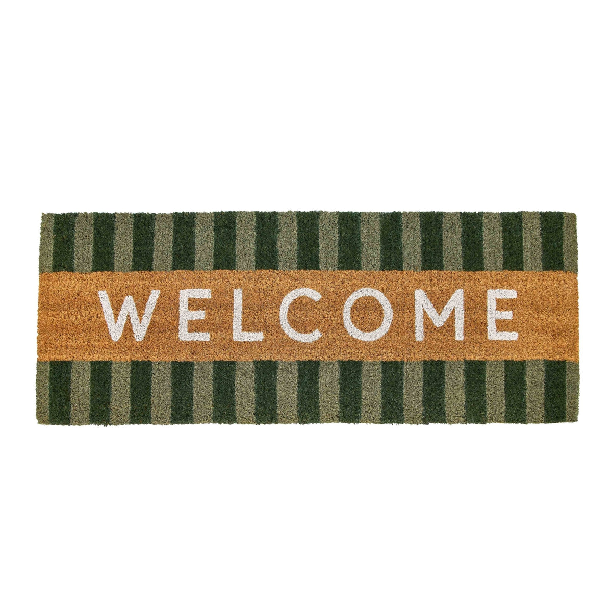 Coir Door Mat Welcome Green-IsAlbi