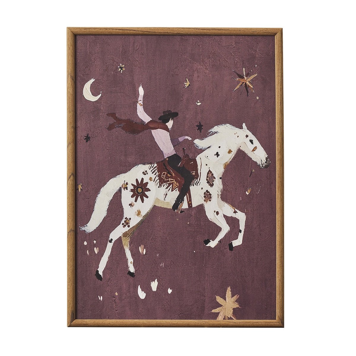 Cowboy Frame Glass Print-Coast to Coast